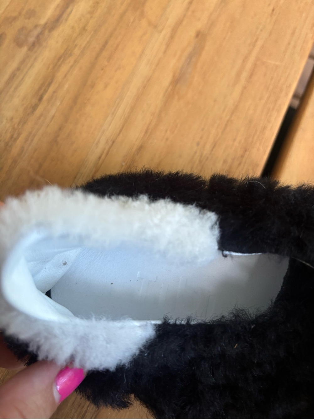 TIBI Teddy Shearling Seth Sneaker Black White Size 36 - Picture 11 of 14